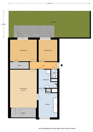 Floorplan - Makassarstraat 131, 1095 SV Amsterdam